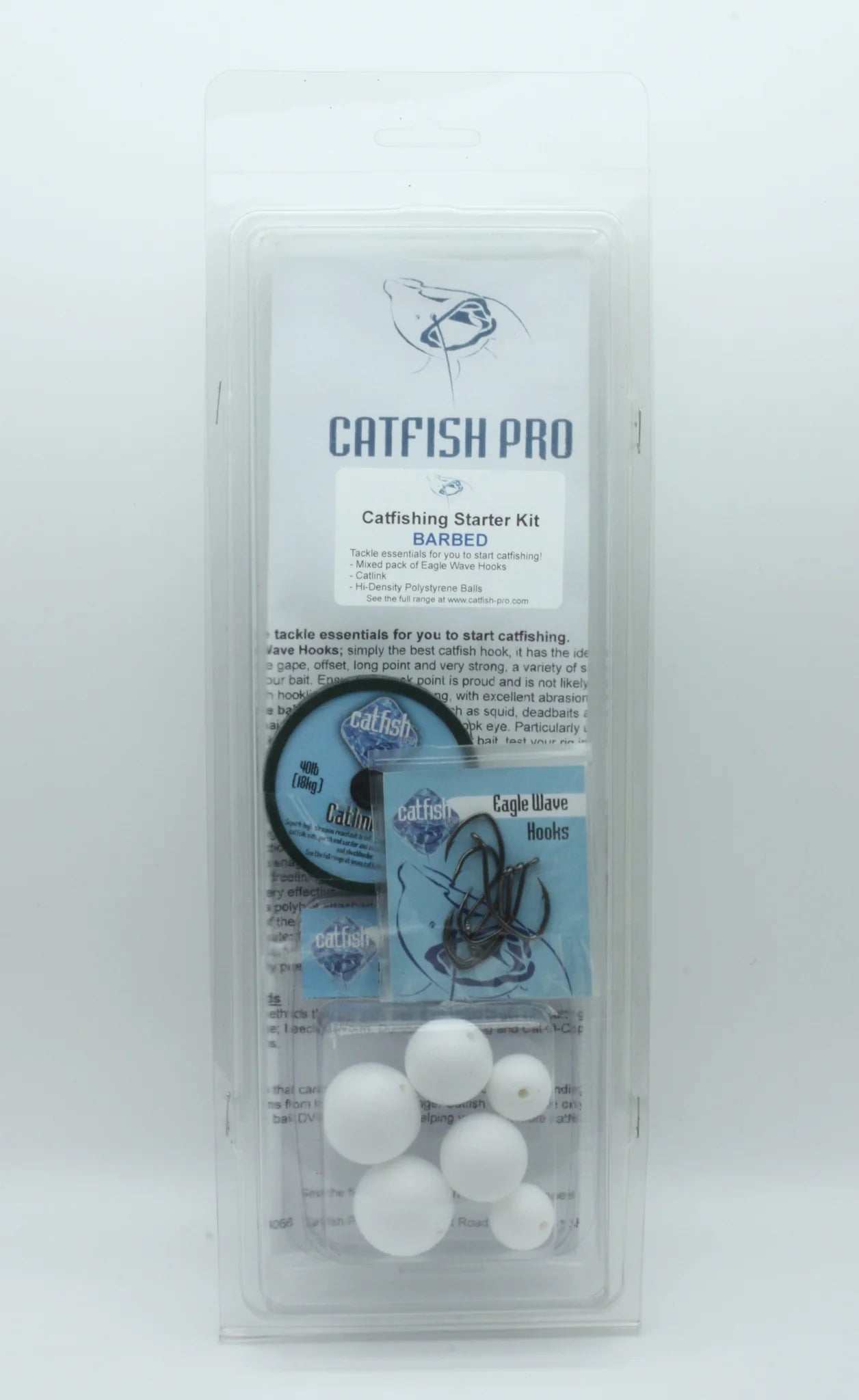 Catfish Pro Catfishing Starter Kits- Inc Catfish Hooks, Catlink, Poly balls