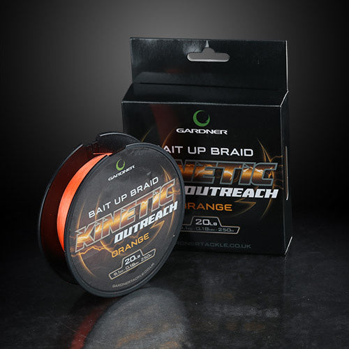 Gardner Kinetic Outreach Bait-Up Braid - 250m - 0.18mm Orange