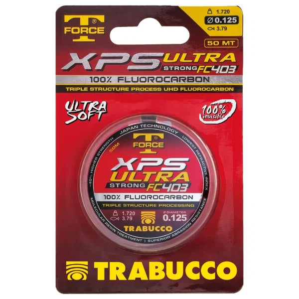 XPS Ultra Strong Fluorocarbon Line 50m Spool Clear Hook Length Fishing Leader
