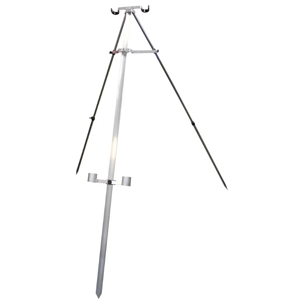 MAX PRO 6ft Beach Fishing Tripod 2 Rod Sea Match Twin U Head Double Cups Sturdy