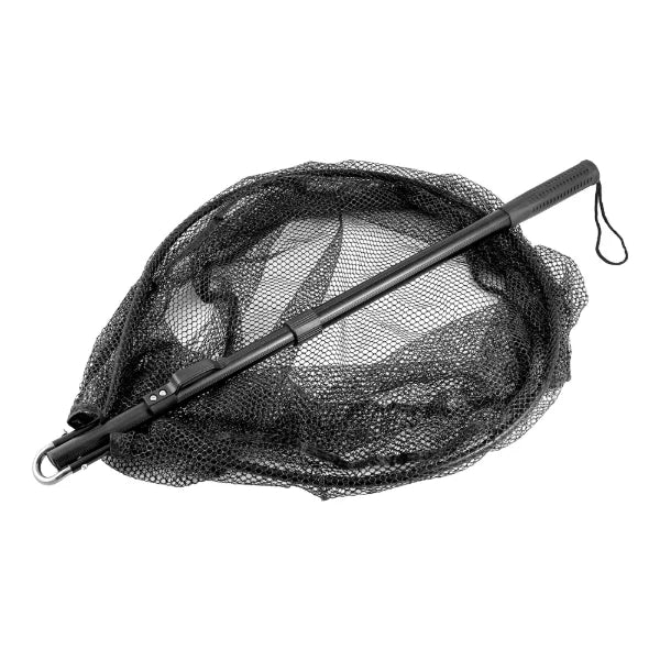 Folding Rubber Landing Net Telescopic Handle Belt Clip Mobile Angler Kayak Net
