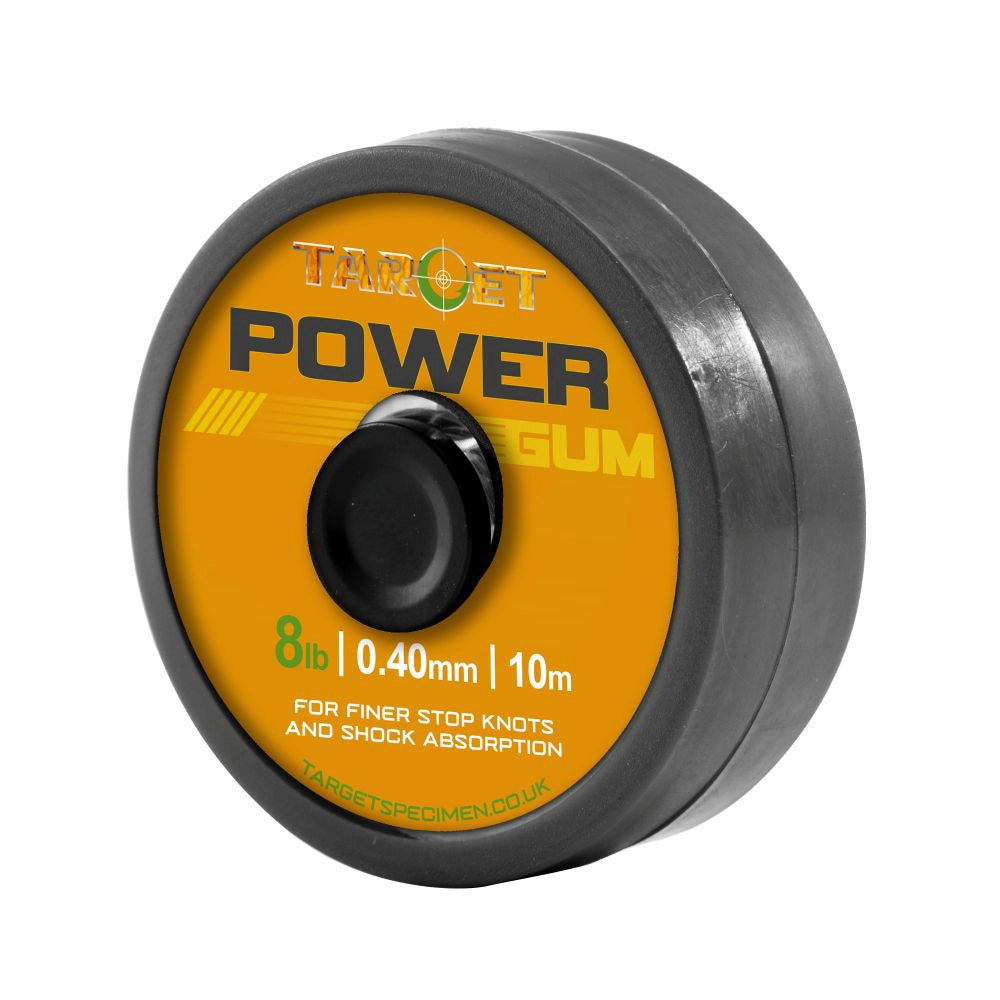 Gardner Target Power Gum 8lb 0.40mm 10m Clear Feeder Rig Shock Absorption