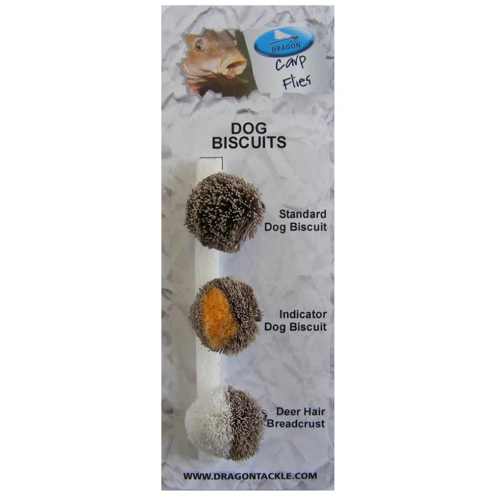 Carp Flies Dog Biscuit Bread Crust Surface Fishing Lures 3 Pack Expertly Tied