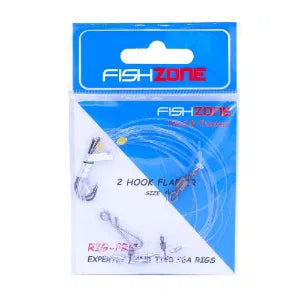 FishZone Sea Fishing Rigs - Pre-Tied Flapper, Clipped Down & Plaice Rigs