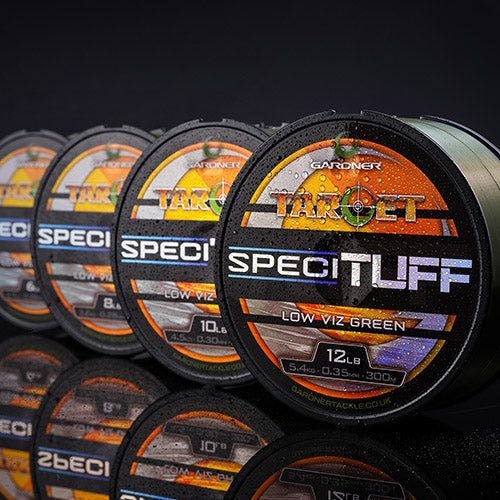 Target Speci Tuff Specimen Fishing Line 300m Spool 6lb 8lb 10lb 12lb Low-Viz Green