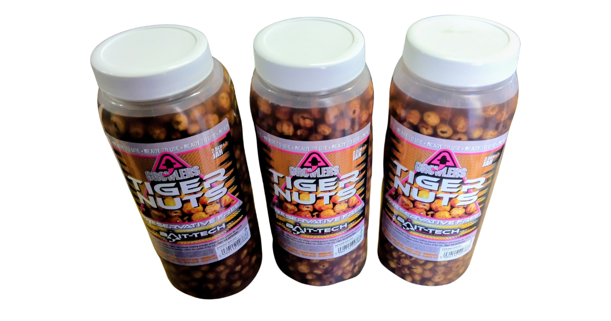 Bait-Tech Growlers Tiger Nuts 2.5L Jar - Ready to Use Carp Fishing Bait - Clearout