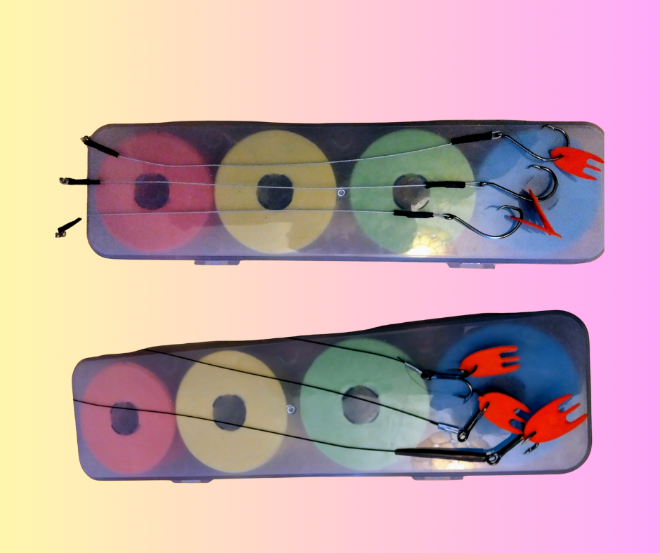 Pike Fishing Single Treble, Snap Tackle & Circle Hook Rigs 8-Pack Inc Winders