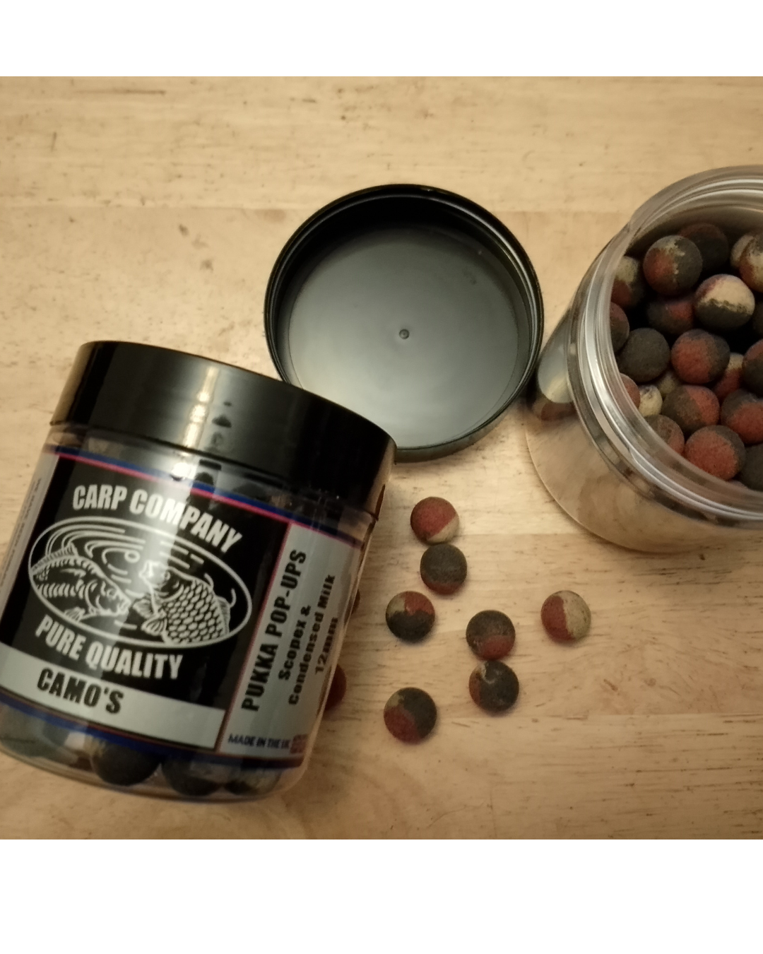 Carp Company Camo's 12mm Scopex & Condensed Milk Popups