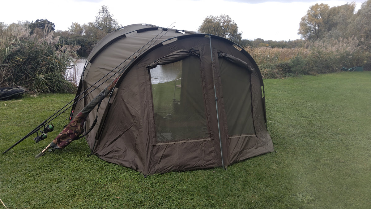 NGT Profiler XL 2 Man Carp Fishing Bivvy 1.8m High with Porch Hood Barely Used
