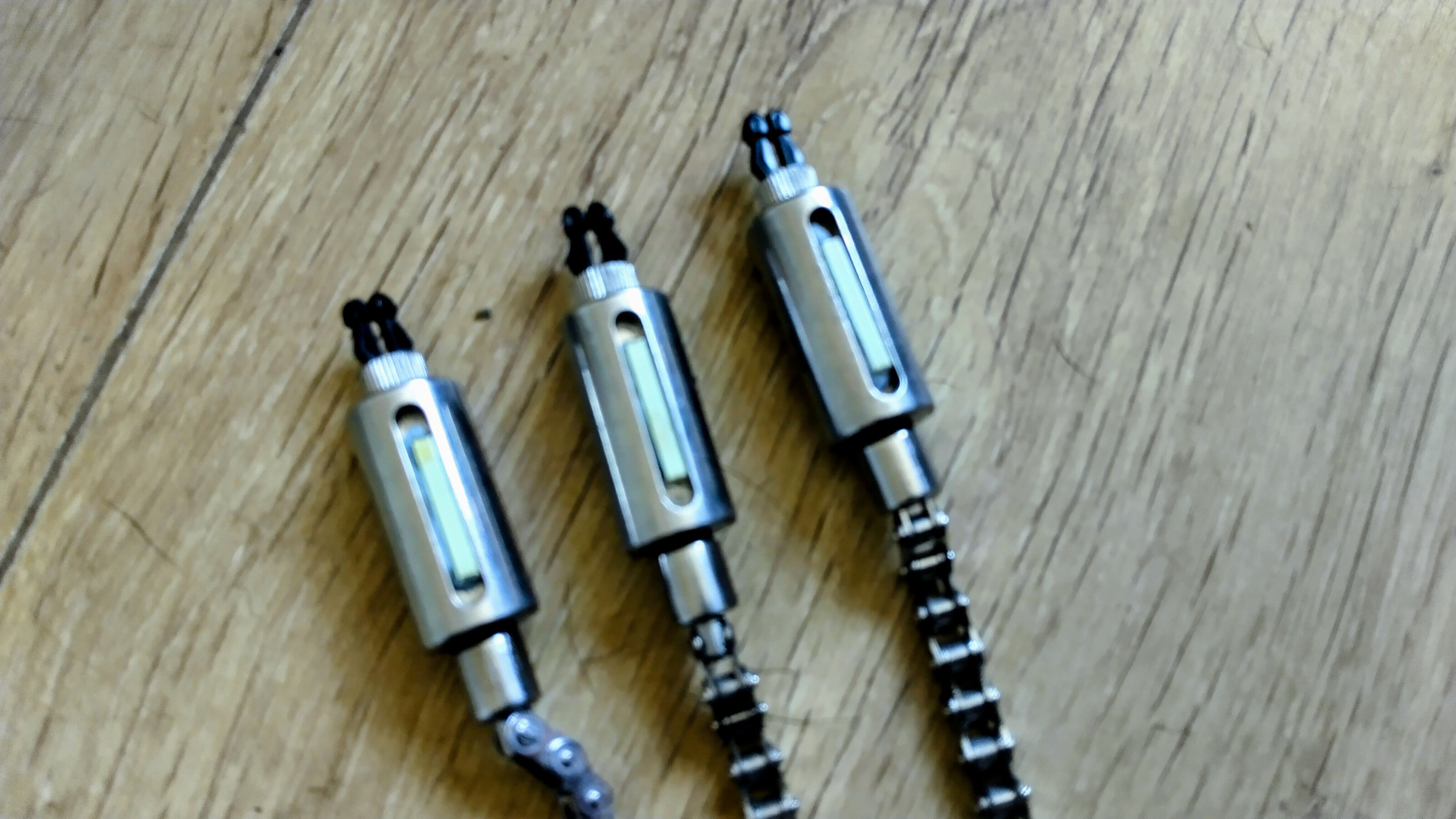 3 Stainless Steel Bike Chain Bobbins Carp Fishing Hangers Cult Old School Inc Hockey Sticks