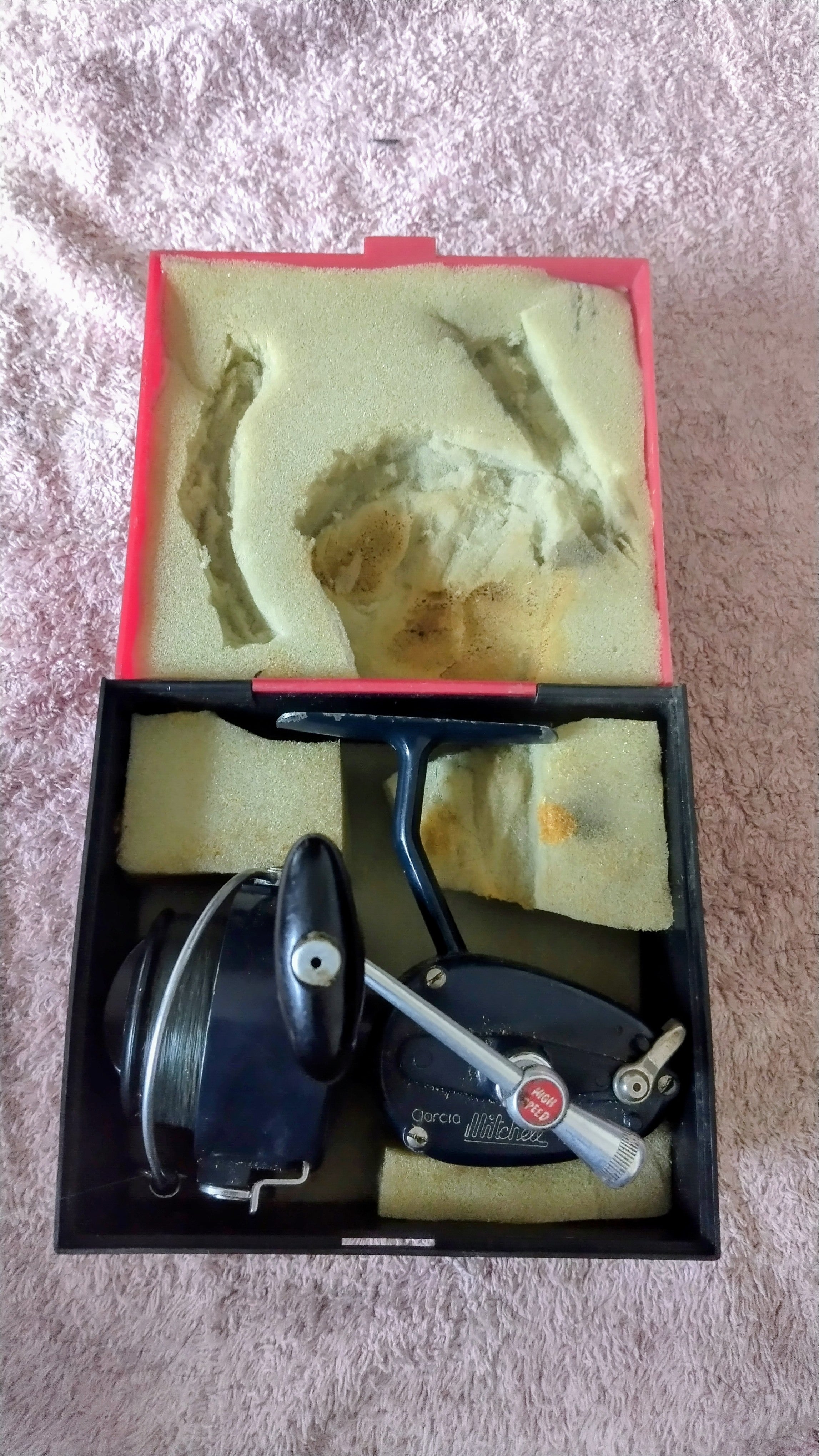 Vintage Garcia Mitchell 410 Fixed Spool Reel & Spare Spool High Speed Classic
