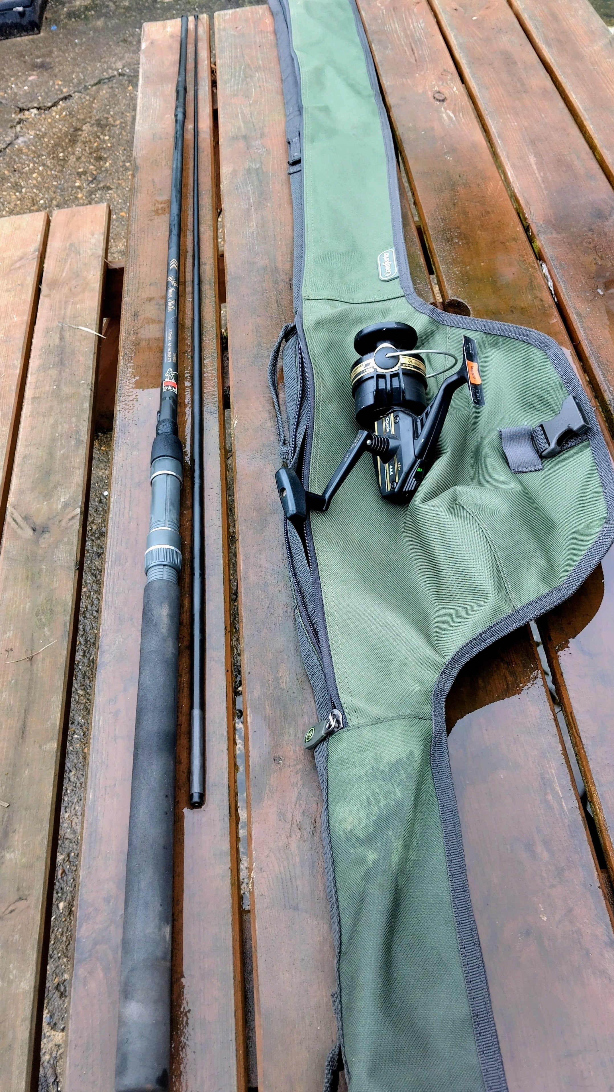 Vintage D.A.M. Andy Little Inner Stalker 9’ Inline Carp Rod & D.A.M. Quick Reel