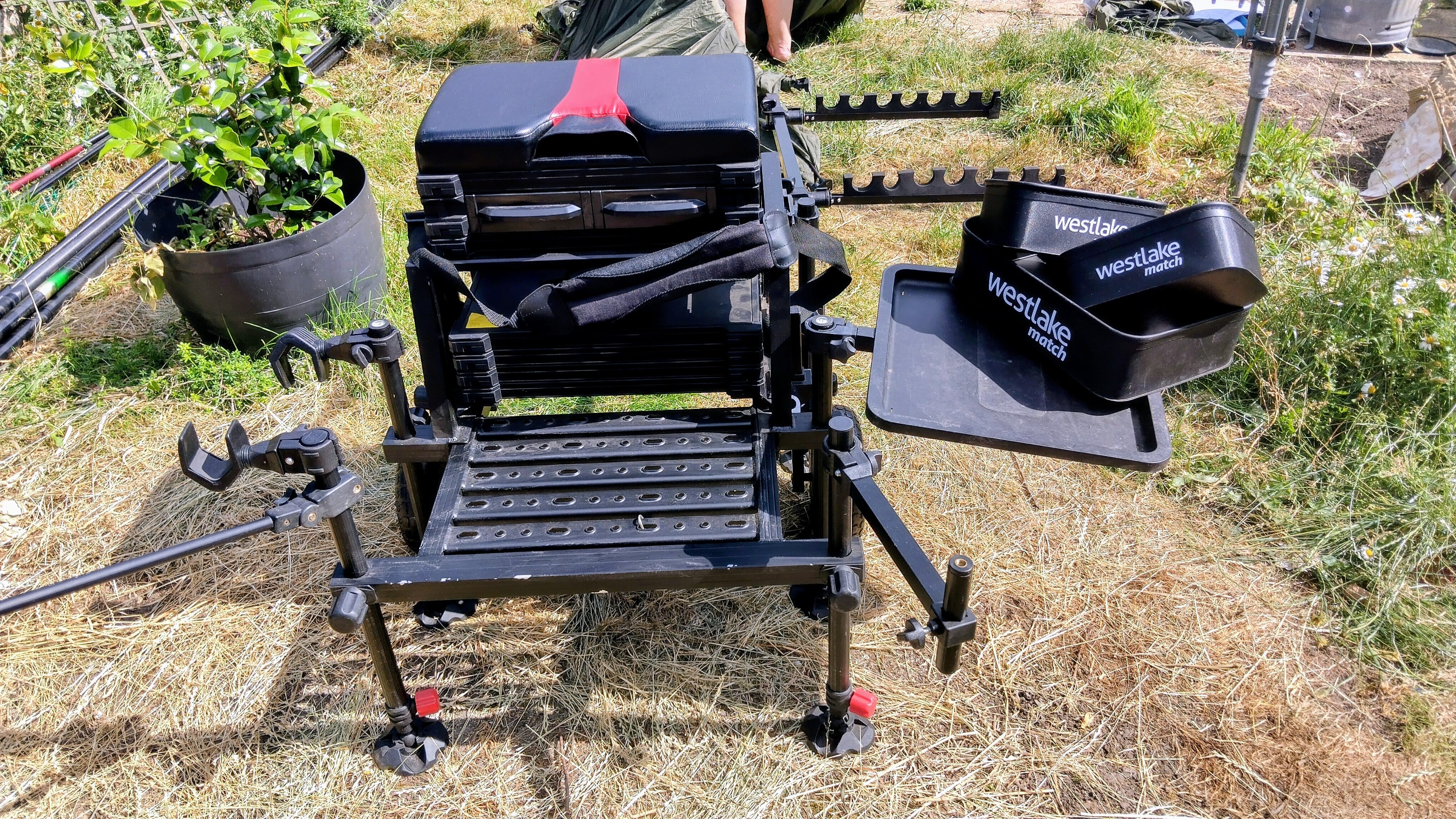 Westlake Special Match Fishing Seatbox with Footplate, Side Tray & Accessories