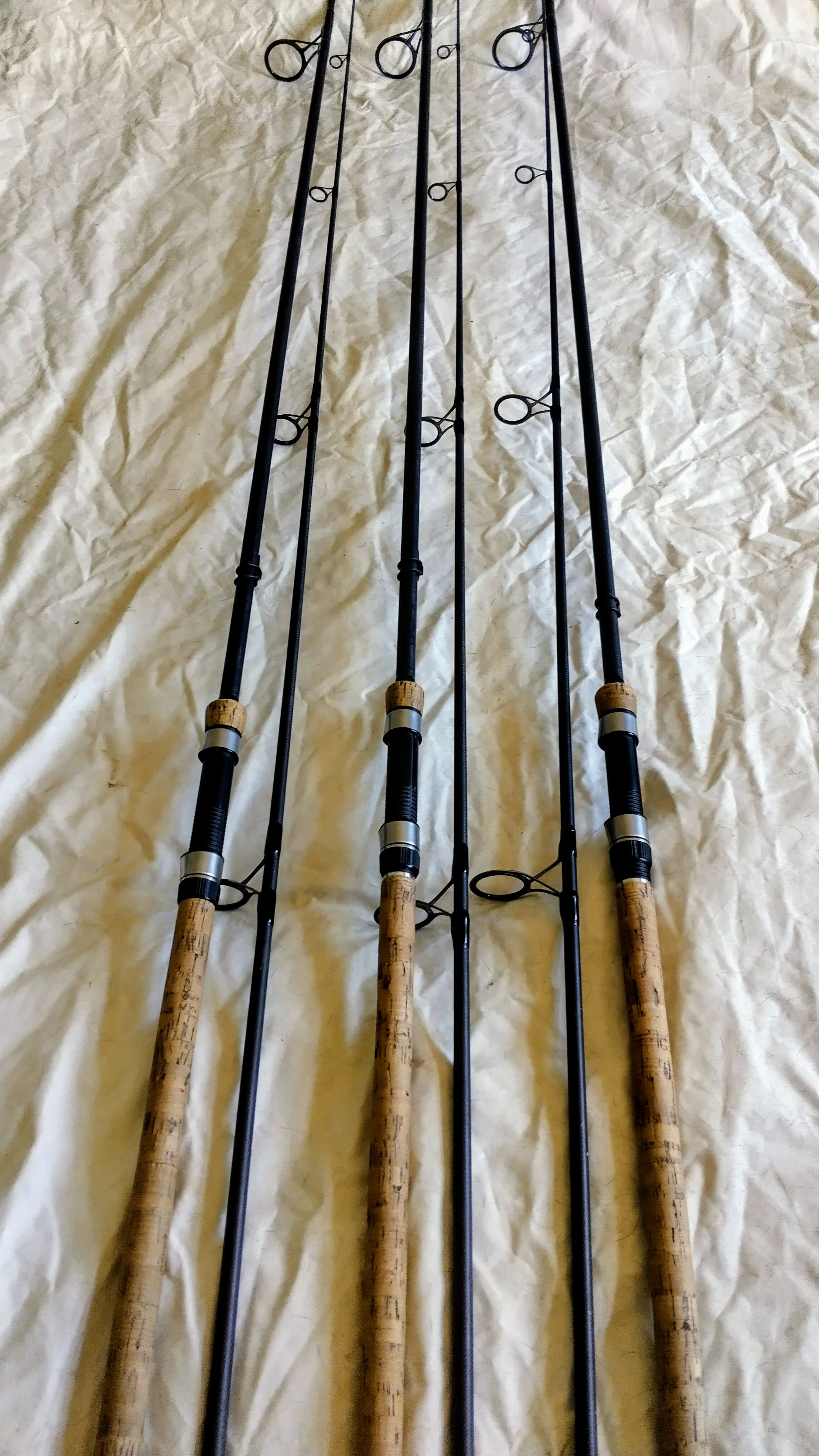 Greys AirCurve 12ft 3.25lb Cork Handled Carp Rods x3  - VGC
