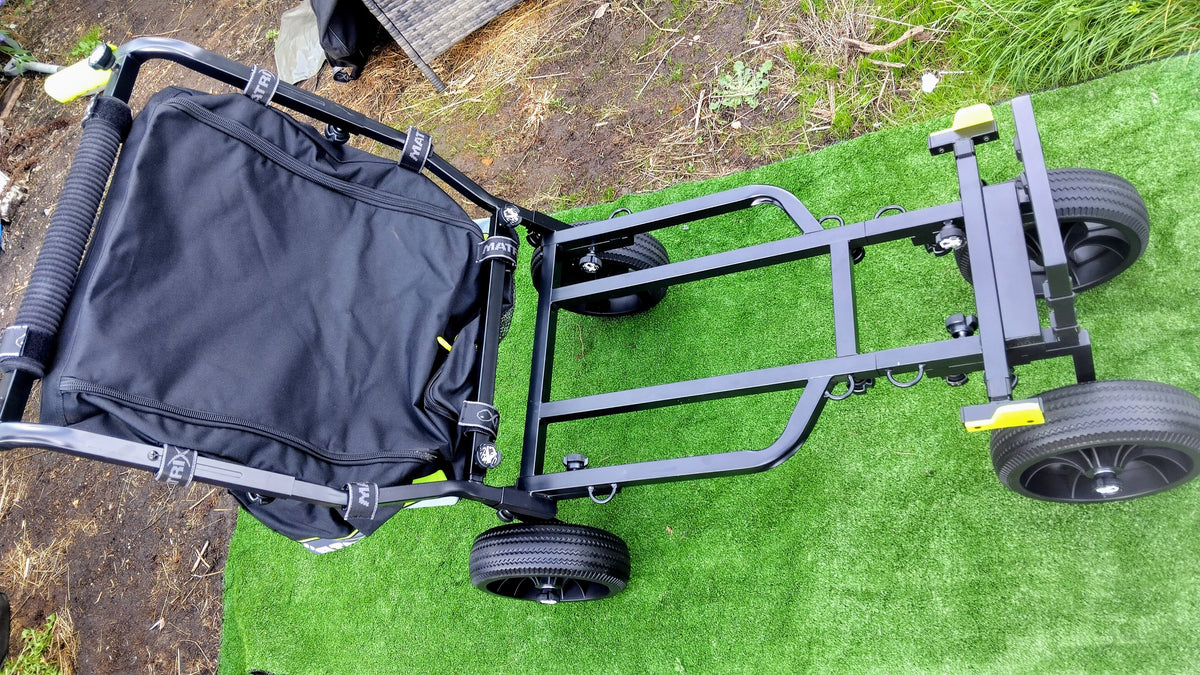 Matrix 4 Wheel Transporter Barrow Seat Box Trolley Match Fishing UNUSED + Bag