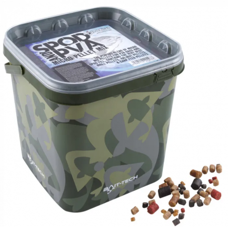Bait-Tech Spod & PVA Micro Pellet Mix - 3kg Camo Bait Bucket