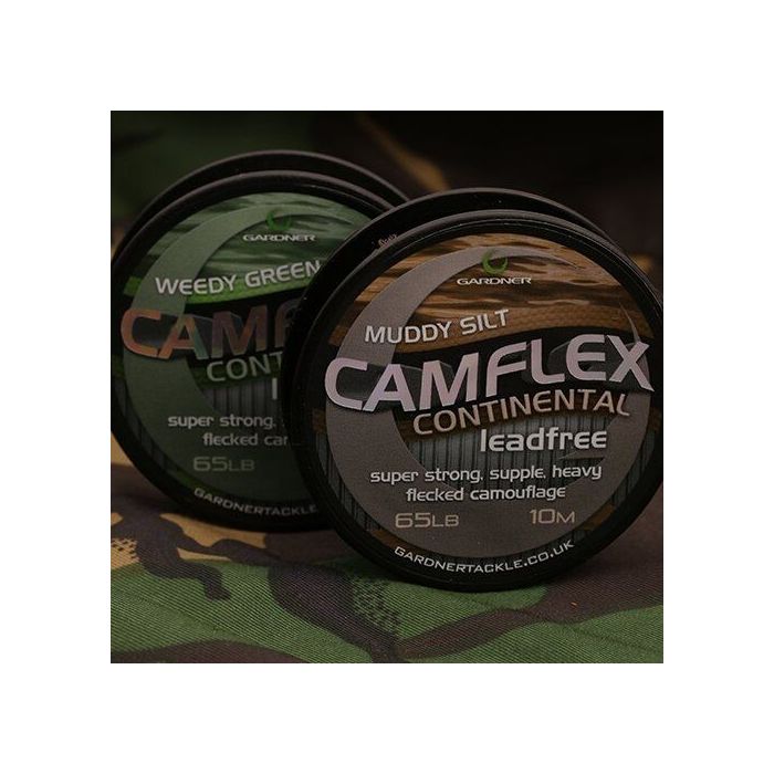 Gardner Tackle Camflex Leadfree Leader - 10m - Green, Brown, 45lb 65lb
