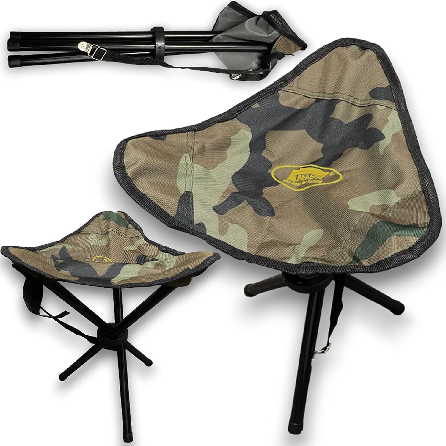 Lineaeffe Camo Folding 3-Leg Fishing Stool