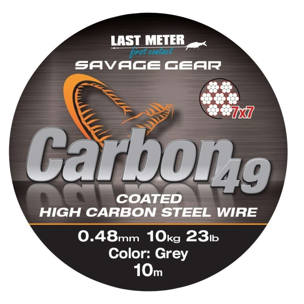 Savage Gear Carbon49 Steelwire 0.60mm 16kg 35lbs - 49 Strand Pike Fishing Wire