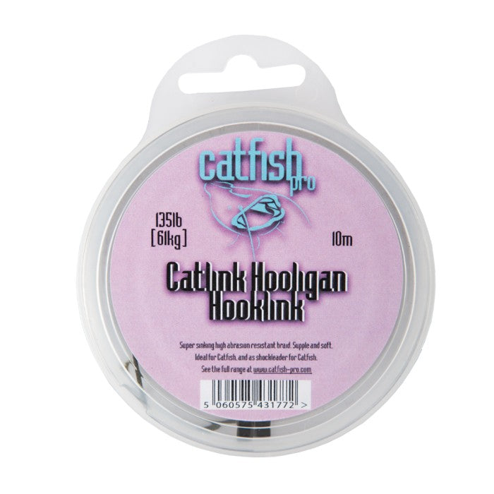 Catfish Pro Toughlink Hooligan Braid Catfishing Hooklink - 135lb Black