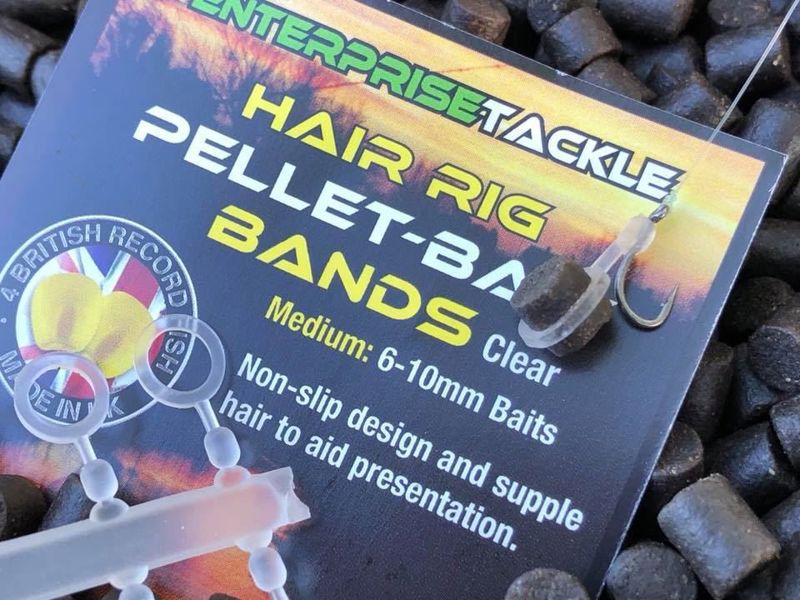 Enterprise Tackle - Carp Fishing Bait Bands  - Hair Rig Pellet Bands - Medium, Large