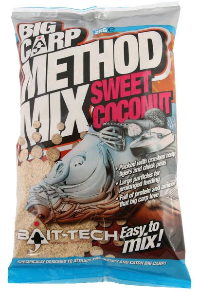 Bait-Tech Sweet Coconut Method Feeder Fishing Groundbait - 2kg Baits