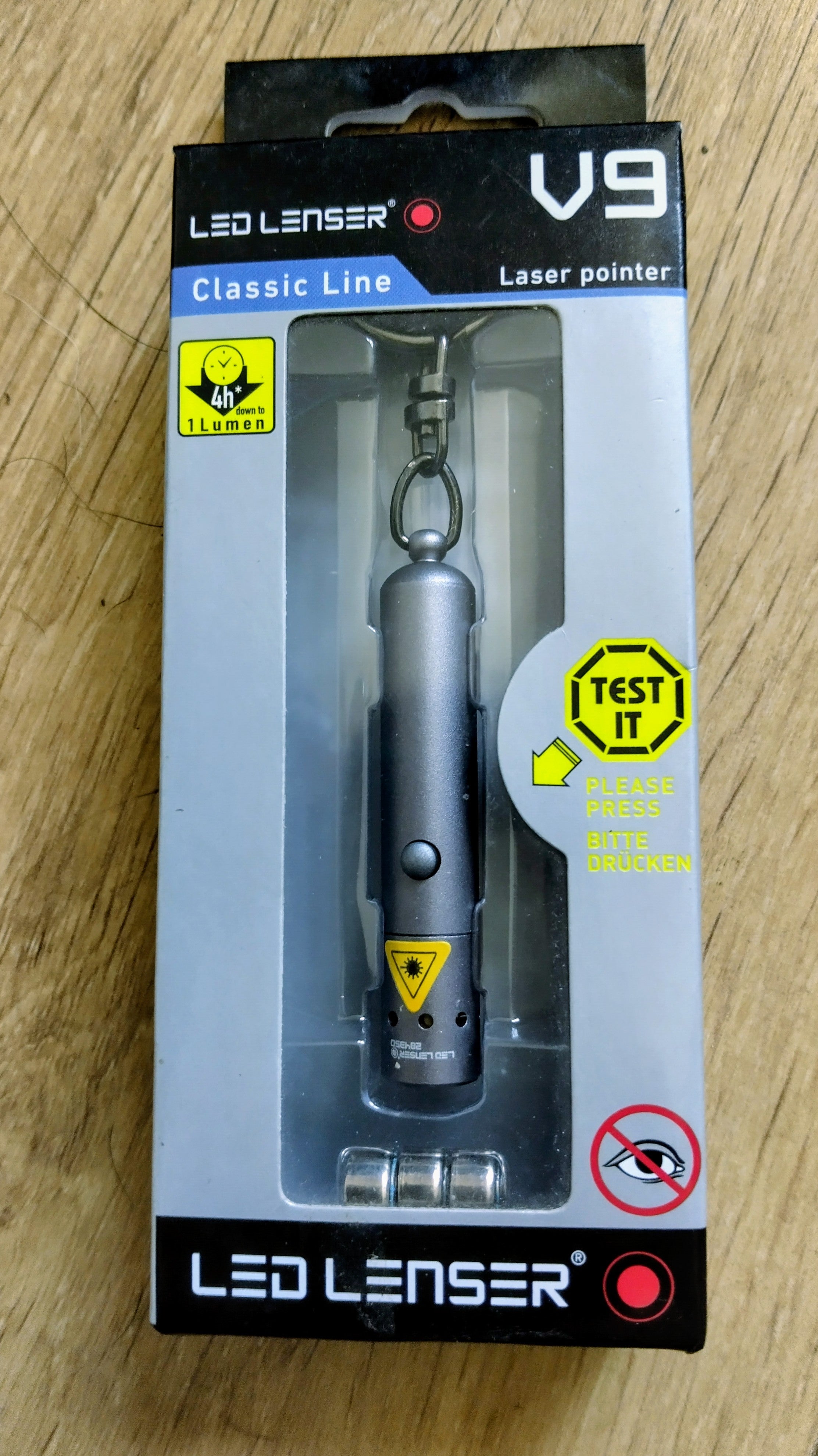 LED Lenser V9 Red Laser Pointer Keyring | Keep Coots & Tufties Off Fishing Bait