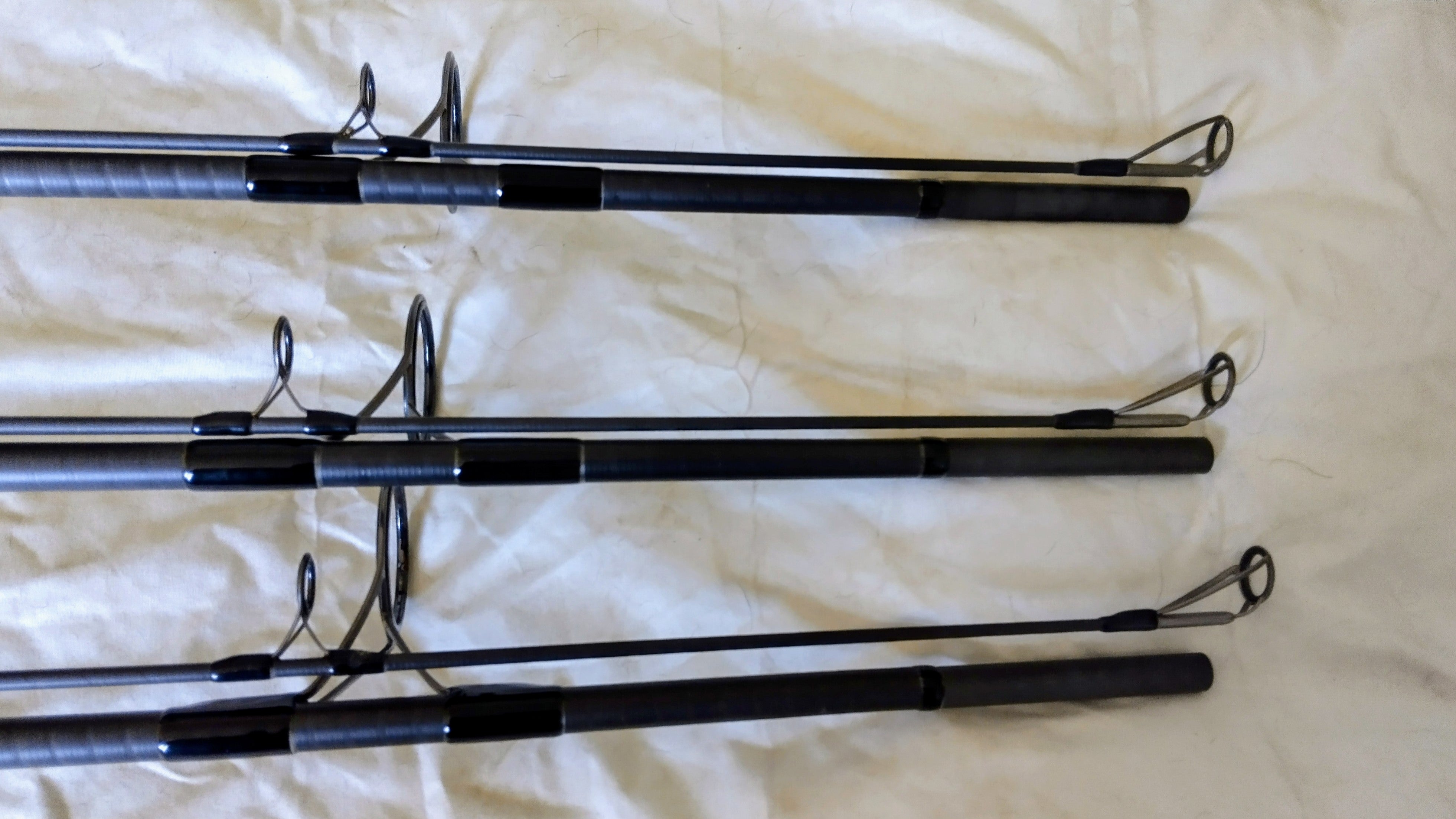 Set of 3 Shimano Tribal Velocity 12ft 3.25lb TC Carp Rods 50mm Guides Pre-owned