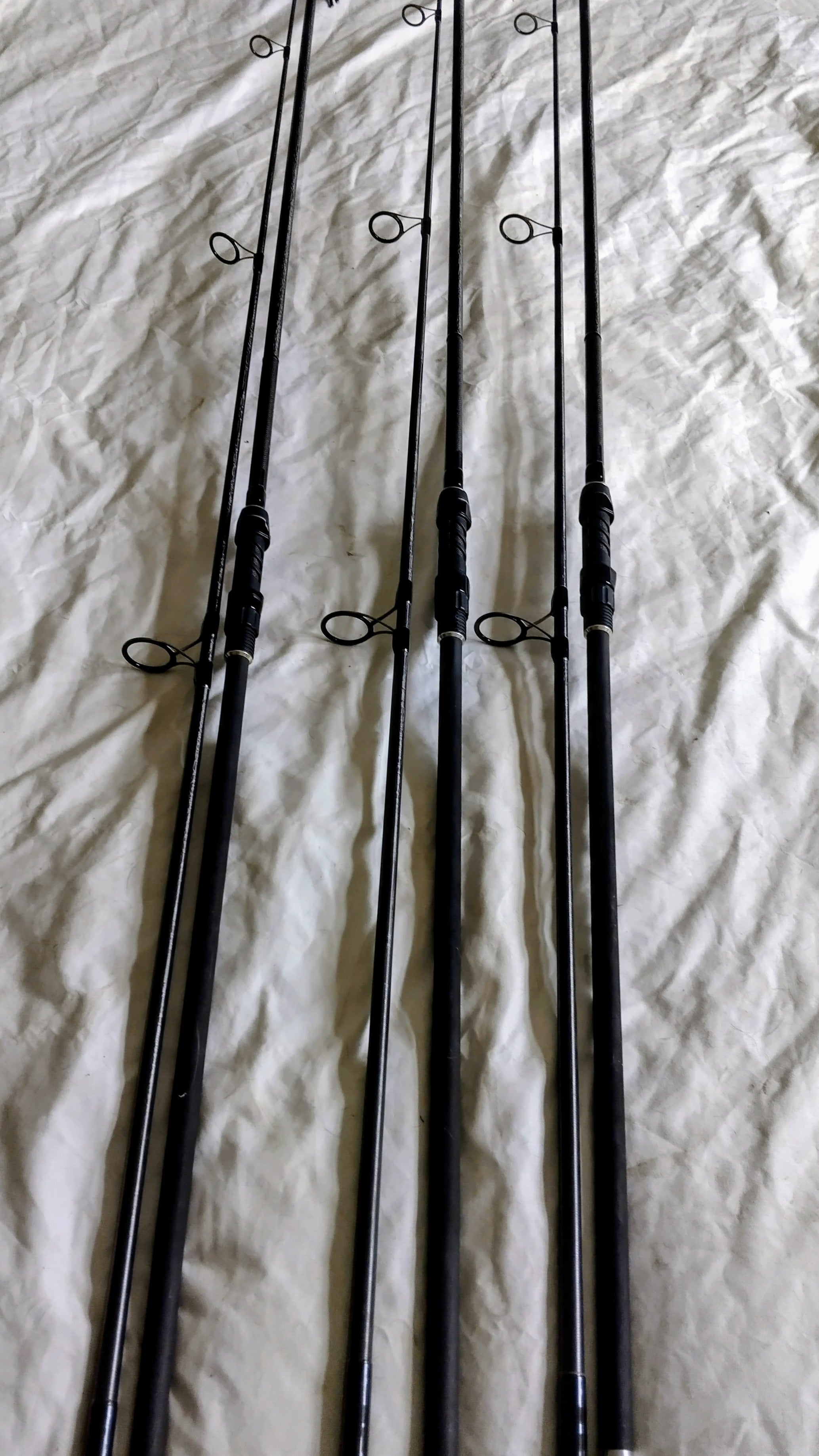 3x Greys GT5 50 Carp Rods 12ft 3lb - 50mm Butt Rings with Original Bags