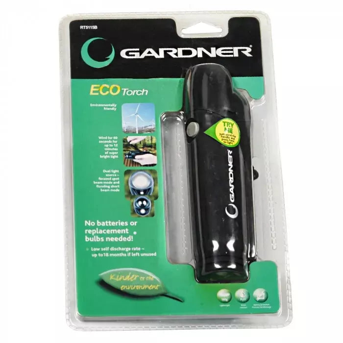 Gardner Tackle Wind Up Eco Torch, Rechargeable - Carp Fishing Camping Light