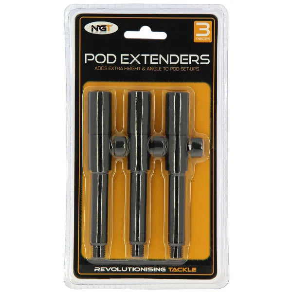 NGT Pod Extenders Set of 3 - Adjustable Rod Pod Adaptors Buzz Bar Angle Fishing