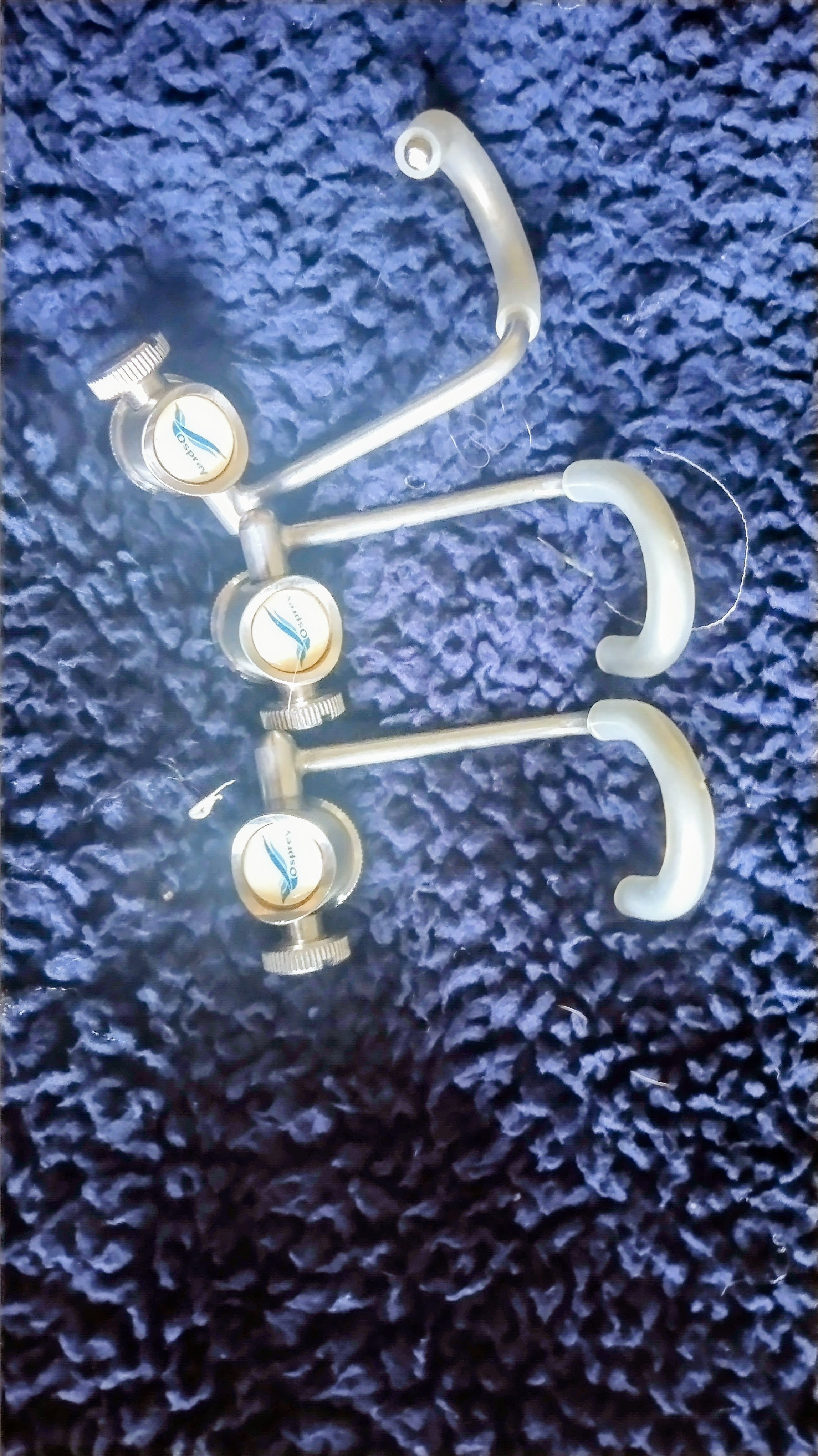 Set of 3 Stainless Steel Osprey Rod Holders Butt Rests Carp Pike Bank Fishing