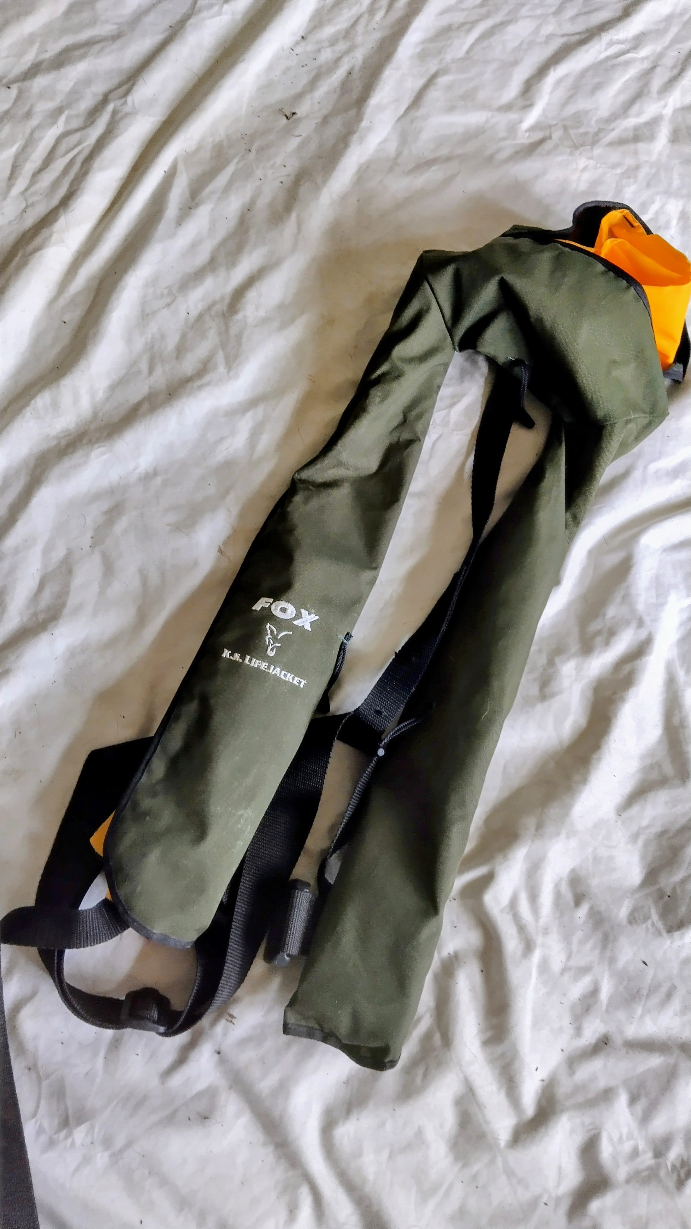 Fox KS Life Jacket Inflatable Lifejacket Camo Carp Fishing Life Jacket VGC