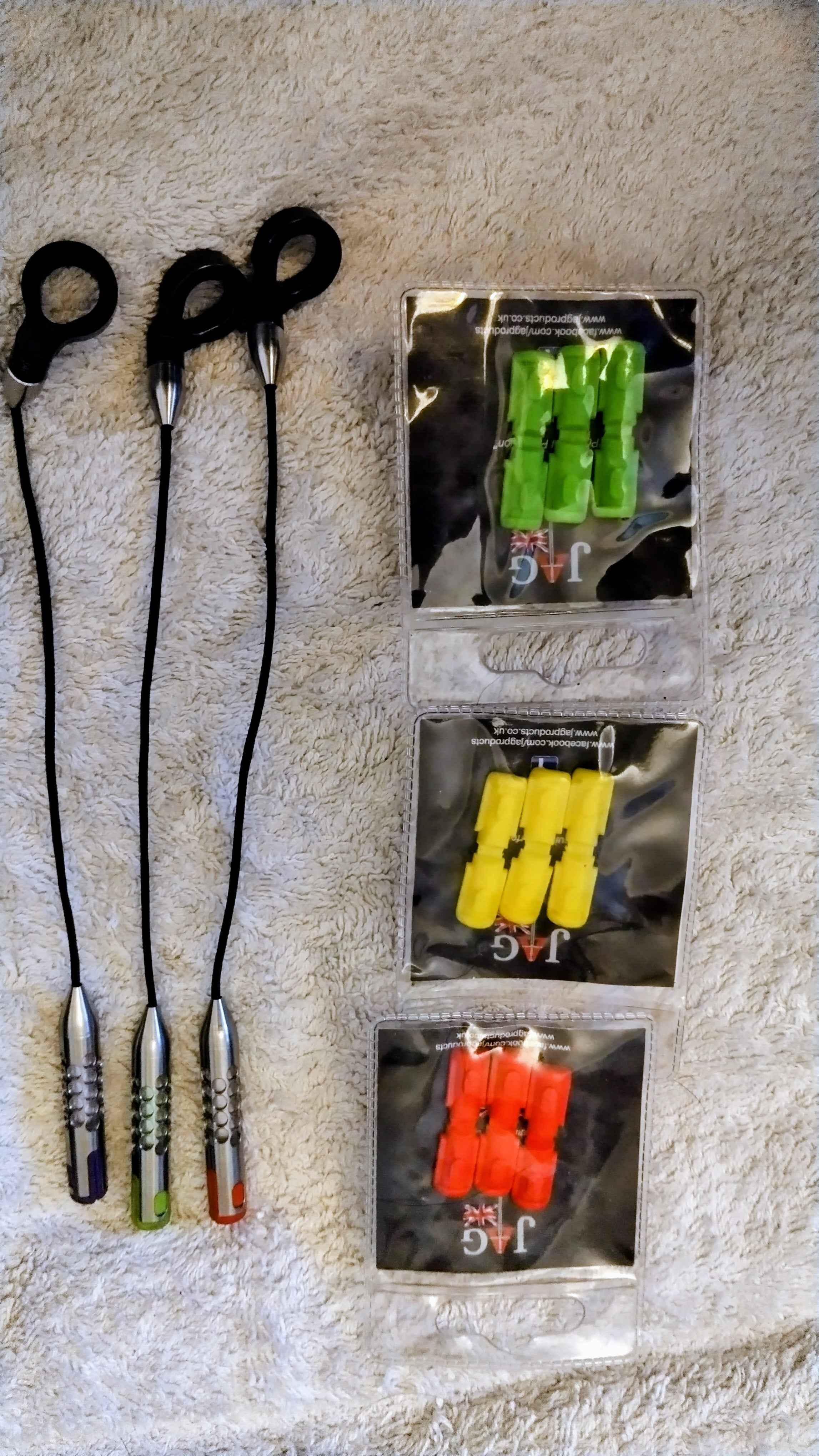 JAG Safe Line Indicator Set of 3 Bobbin Hangers Carp Fishing Tackle Accessories