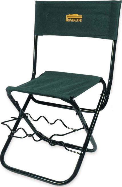 Lineaeffe Folding Fishing Chair in Green with Integrated Rod Holder