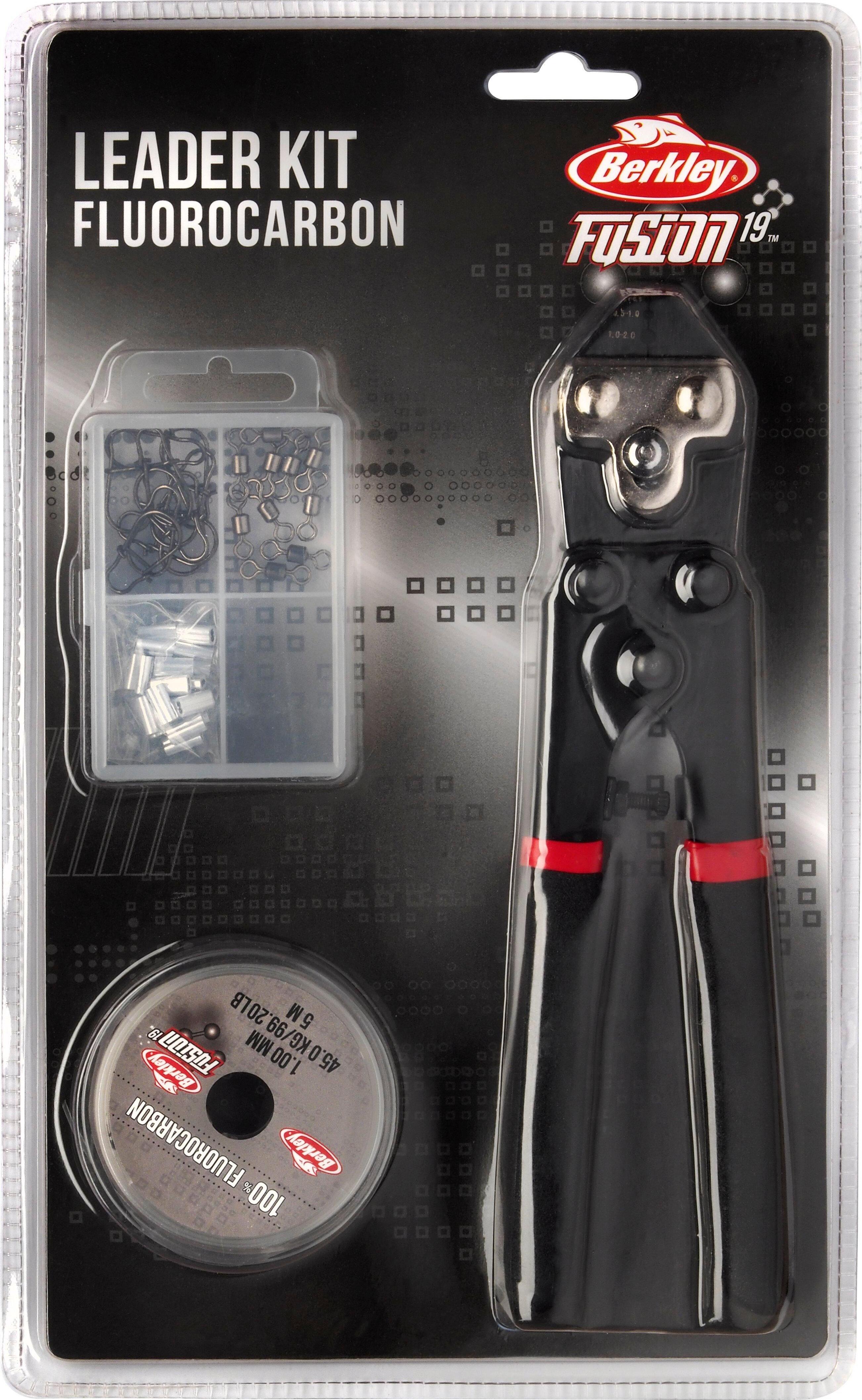 Berkley Fusion19 Fluorocarbon Leader Kit with Crimping Pliers - Predator Trace Set