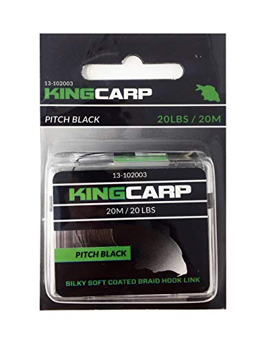 KINGCARP 20lb Coated Hooklink Braid 20m | Carp Fishing Rig Line Silt Weed Mud