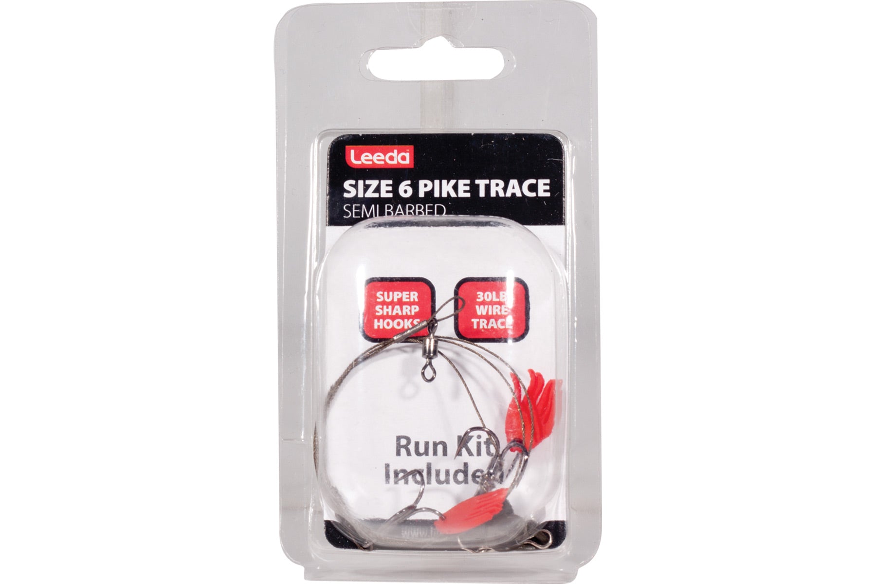 Leeda Pike and Predator Fishing Twin Trebles Snap Tackle -  Inc FREE Low Resistance Run Ring + Buffer Bead