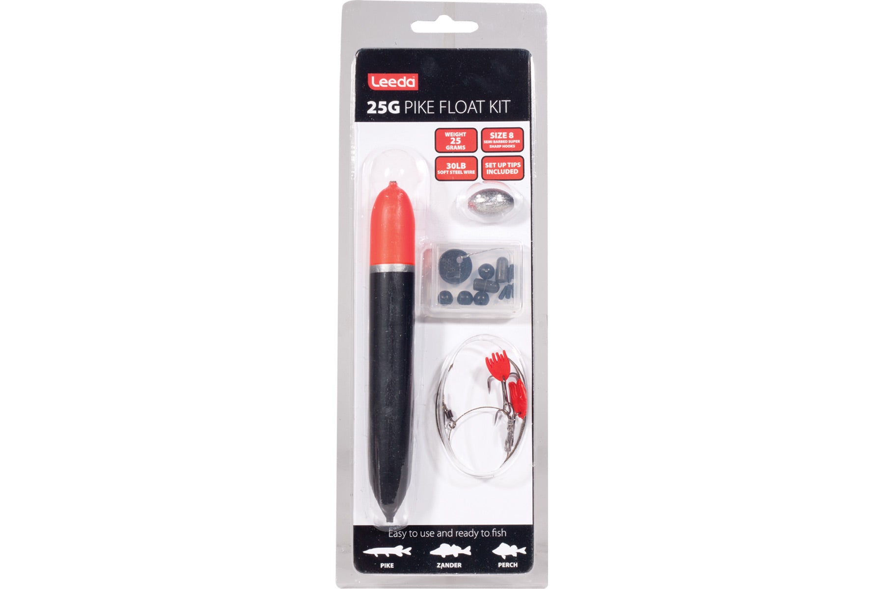 Leeda Pike Float Kits - Deadbait, Livebait Predatr Fishing - 15g, 25g