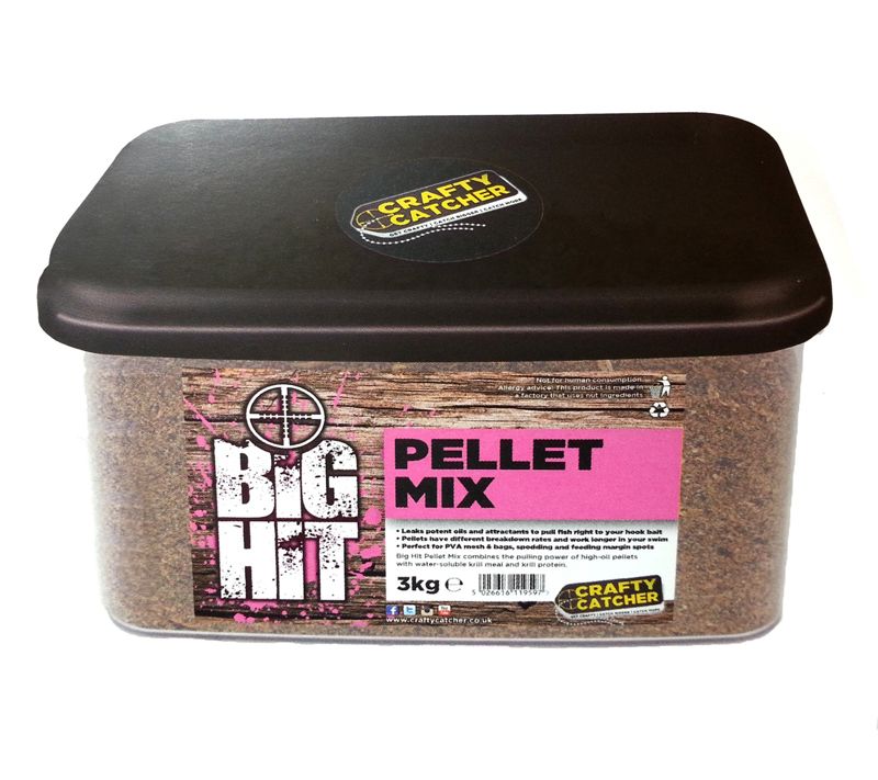 Crafty Catcher Big Hit 3kg Bait Buckets - Pellet Mix, Method Mix, Bag and Boat Mix