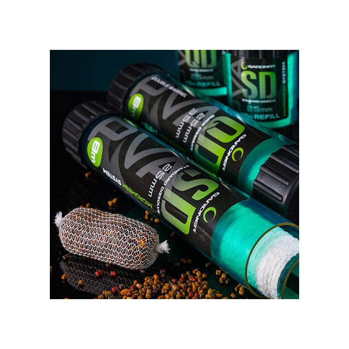 Gardner Double Barrel PVA System 8m 25mm 35mm - QD & SD Mesh Bait Loader Kits