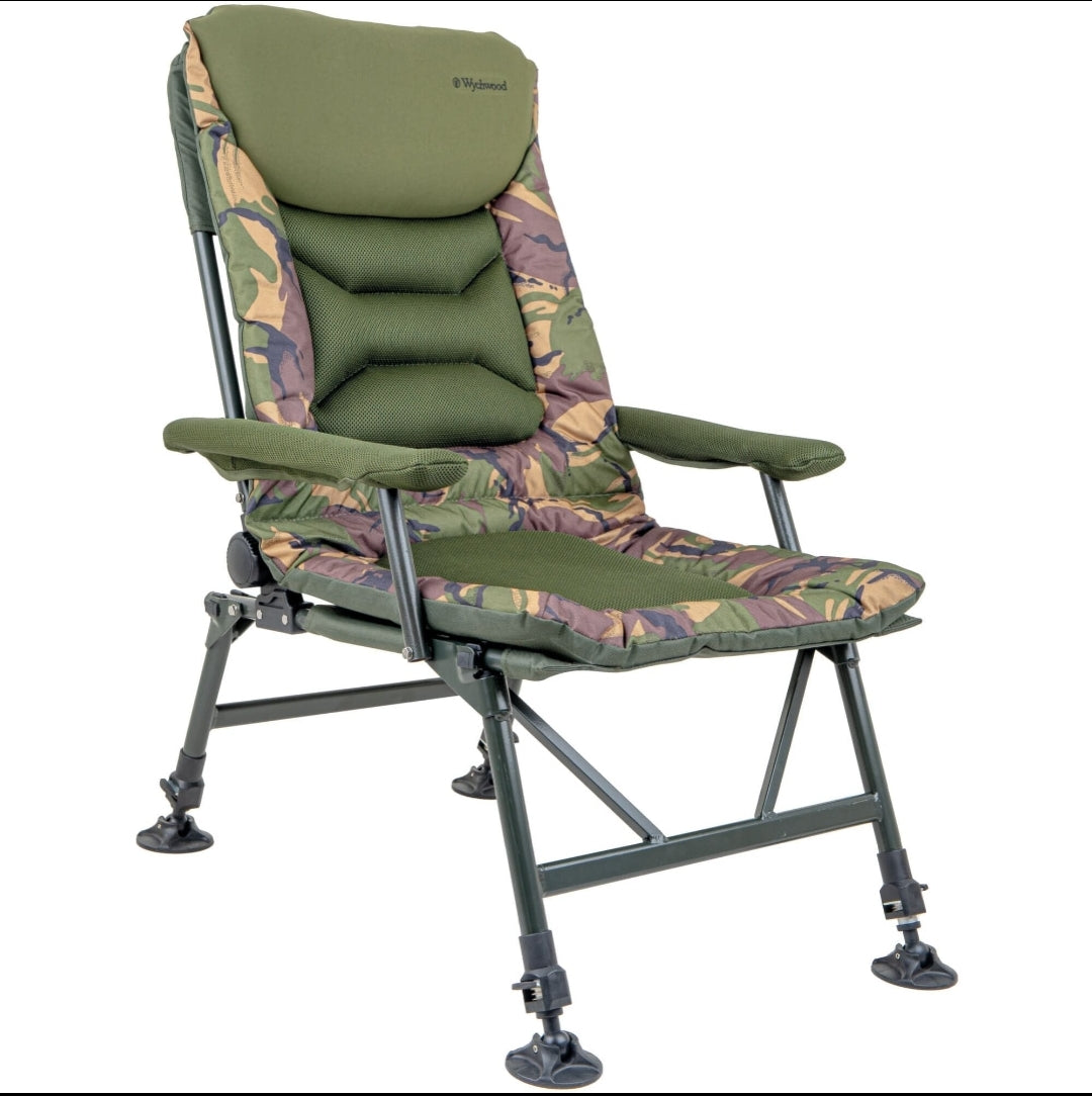 Wychwood Epic Tactical Relax Recliner Chair | Lightweight DPM Carp Fishing Seat | Adjustable