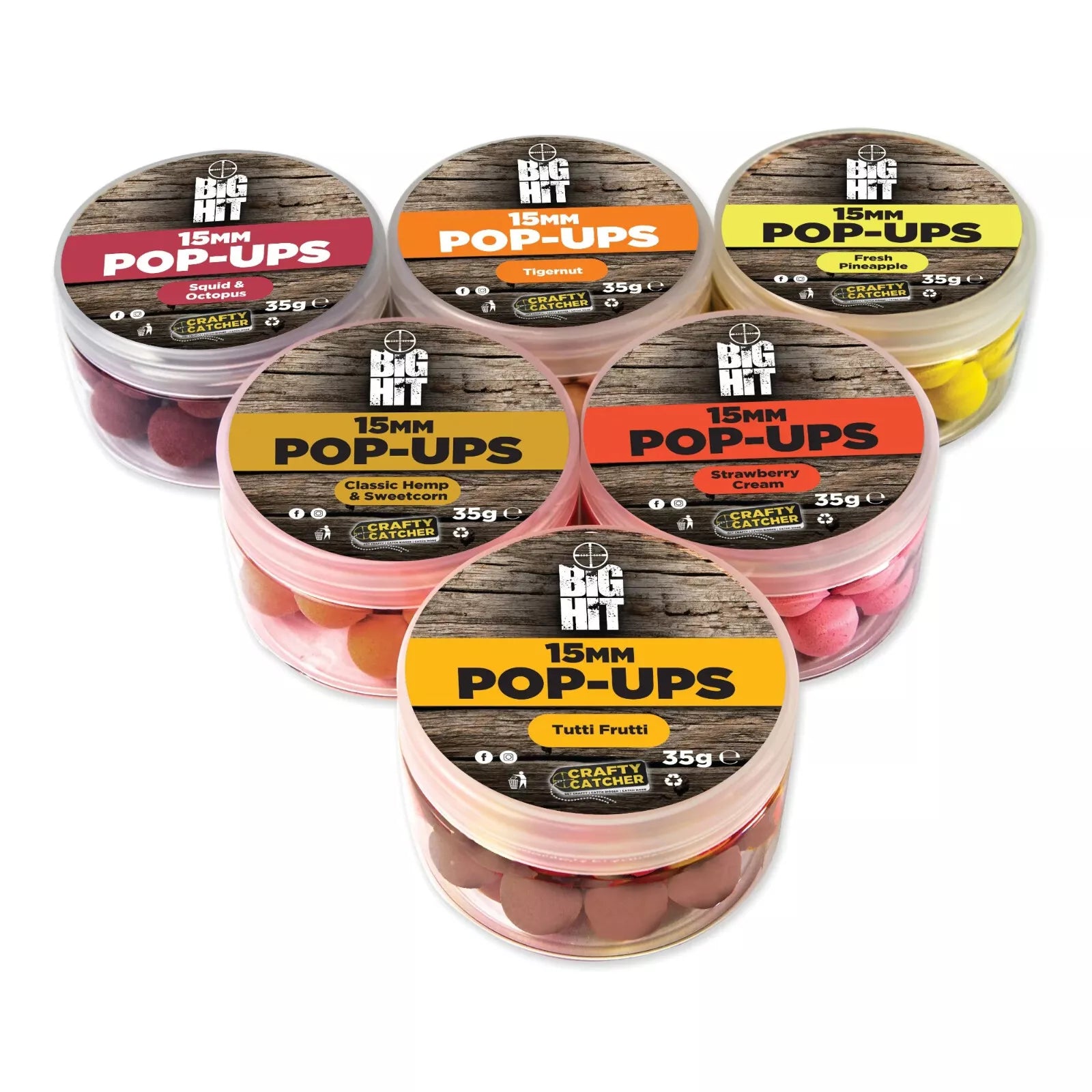 Crafty Catcher Big Hit Pop Up  Carp Fishing Hookbait Range
