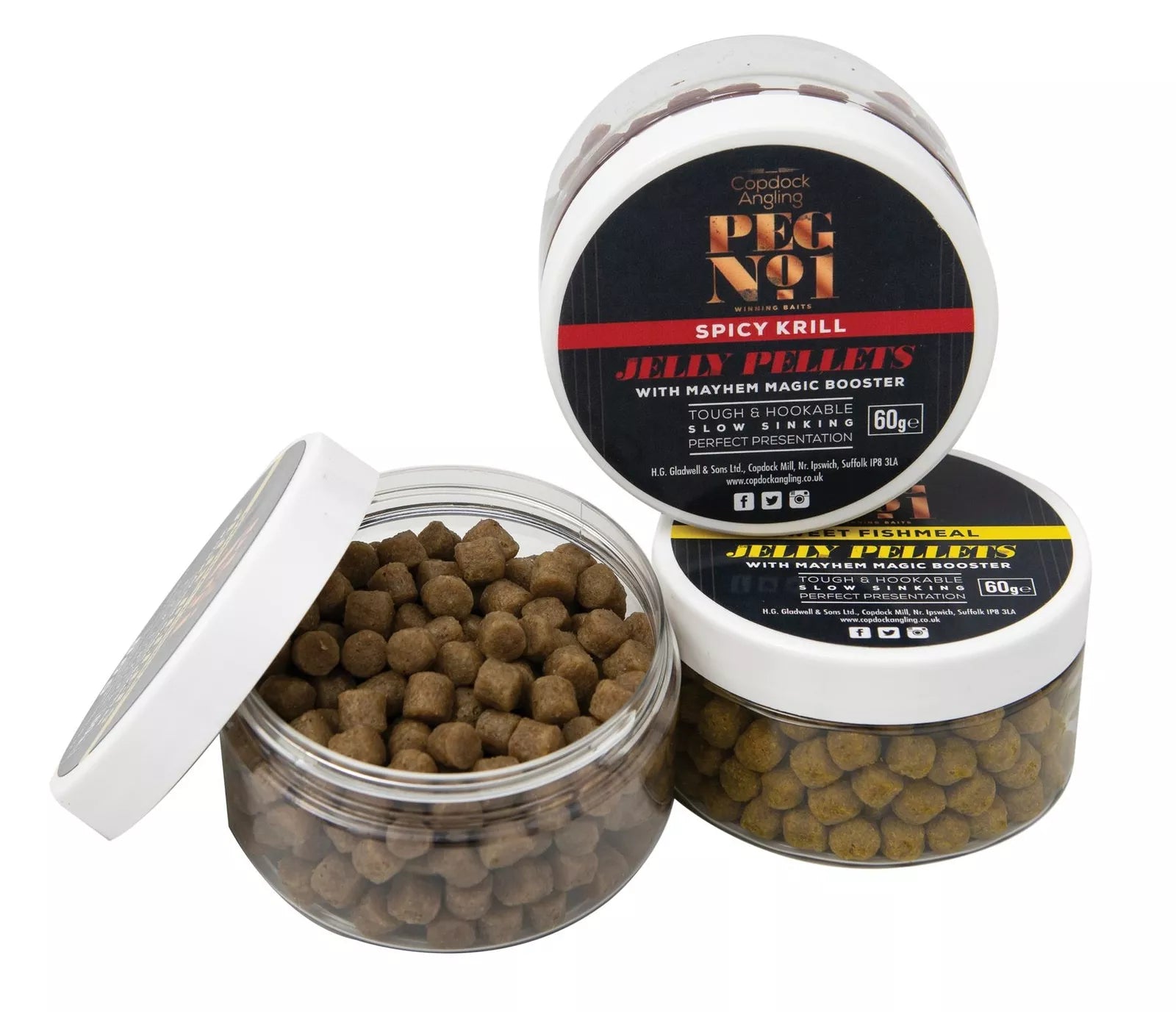 Peg No 1 Jelly Pellets - 60g - Sweet Fishmeal or Green Betaine