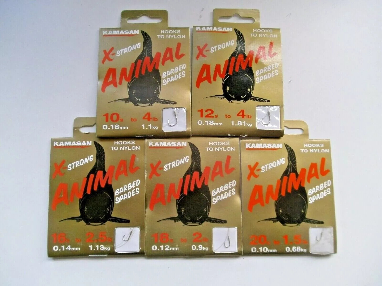 Kamasan Animal Hooks to Nylon - Coarse Fishing Barbed Hooks