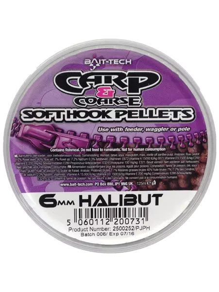 Bait-Tech Soft Hookers - Soft Hookbait Pellets - 6mm 90ml