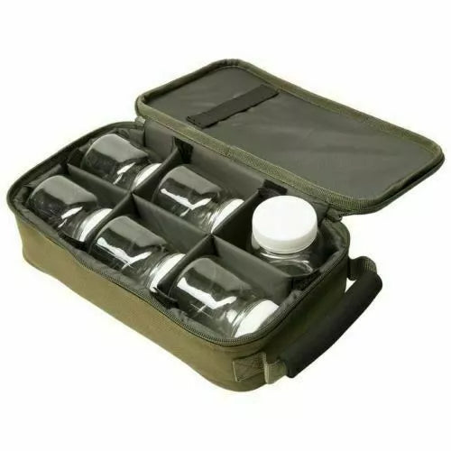 Six Glug Pot Bag - Hookbait Storage System - Carp & Coarse Fishing