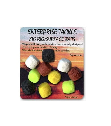 Enterprise Tackle Zig Rig Surface Bait Mixed Colours ET62M Buoyant Imitation Baits