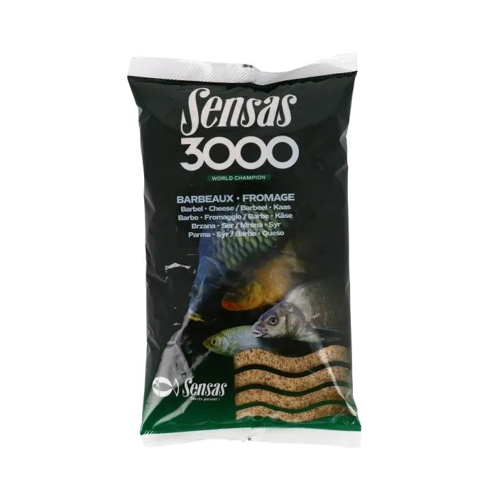 Sensas 3000 Barbel Groundbait with Cheese - 1kg Bags