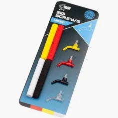 Nash Zig Screws Mixed Colours - Quick Change Zig Rig Hook Kickers & Bait Screws